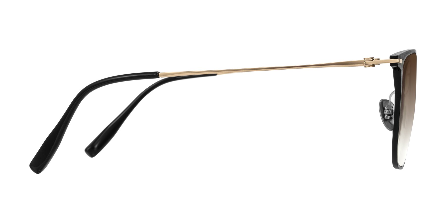 Side of Moua in Black/Gold with Brown Gradient Lenses