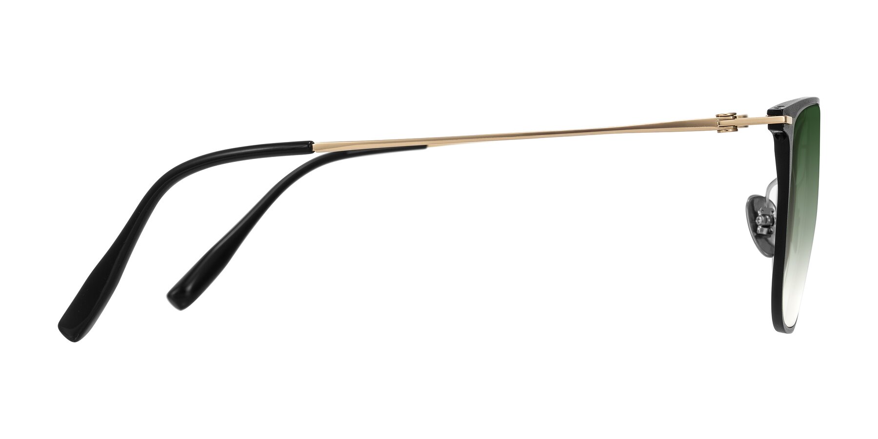 Side of Moua in Black/Gold with Green Gradient Lenses