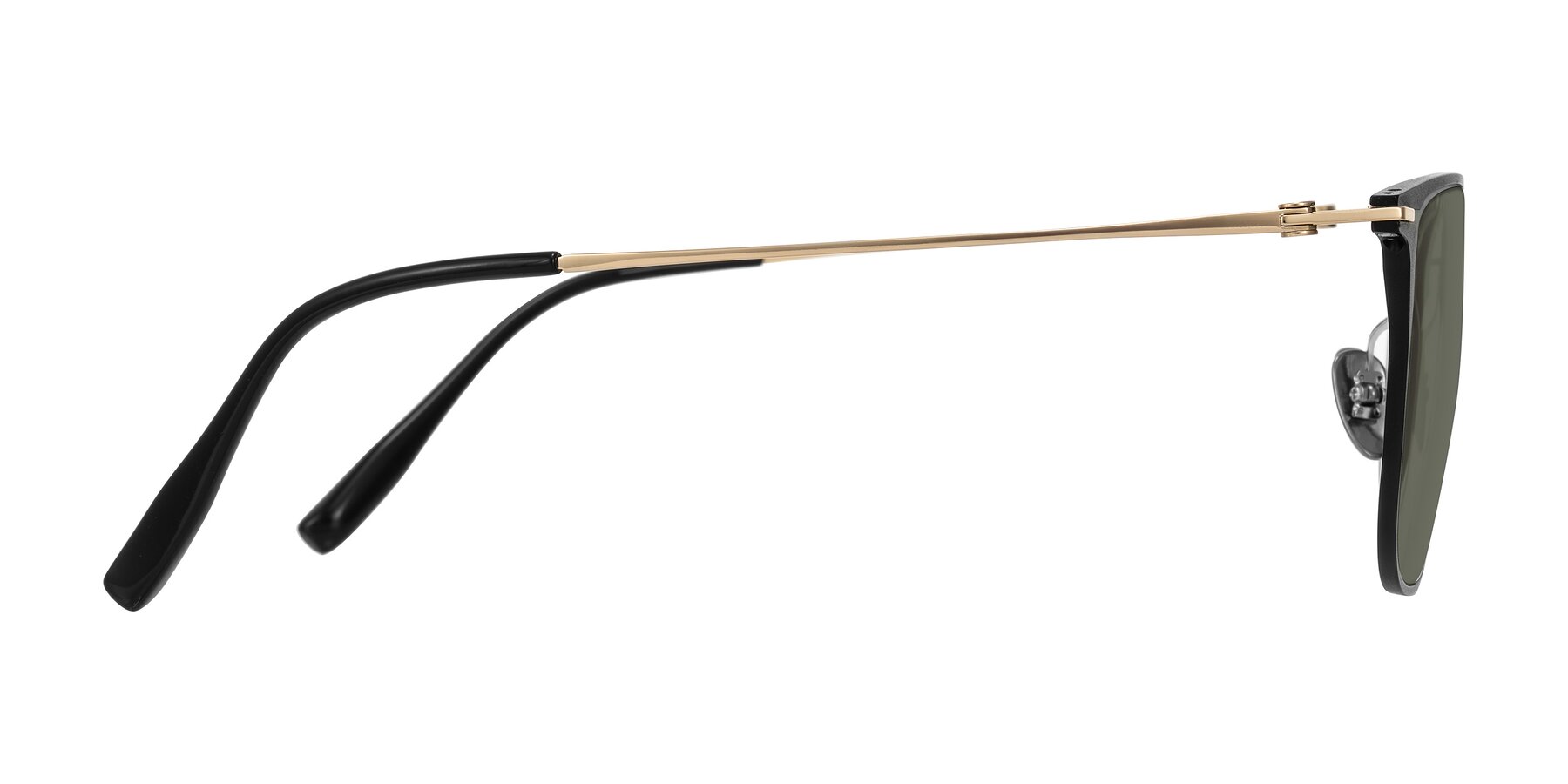 Side of Moua in Black/Gold with Gray Polarized Lenses