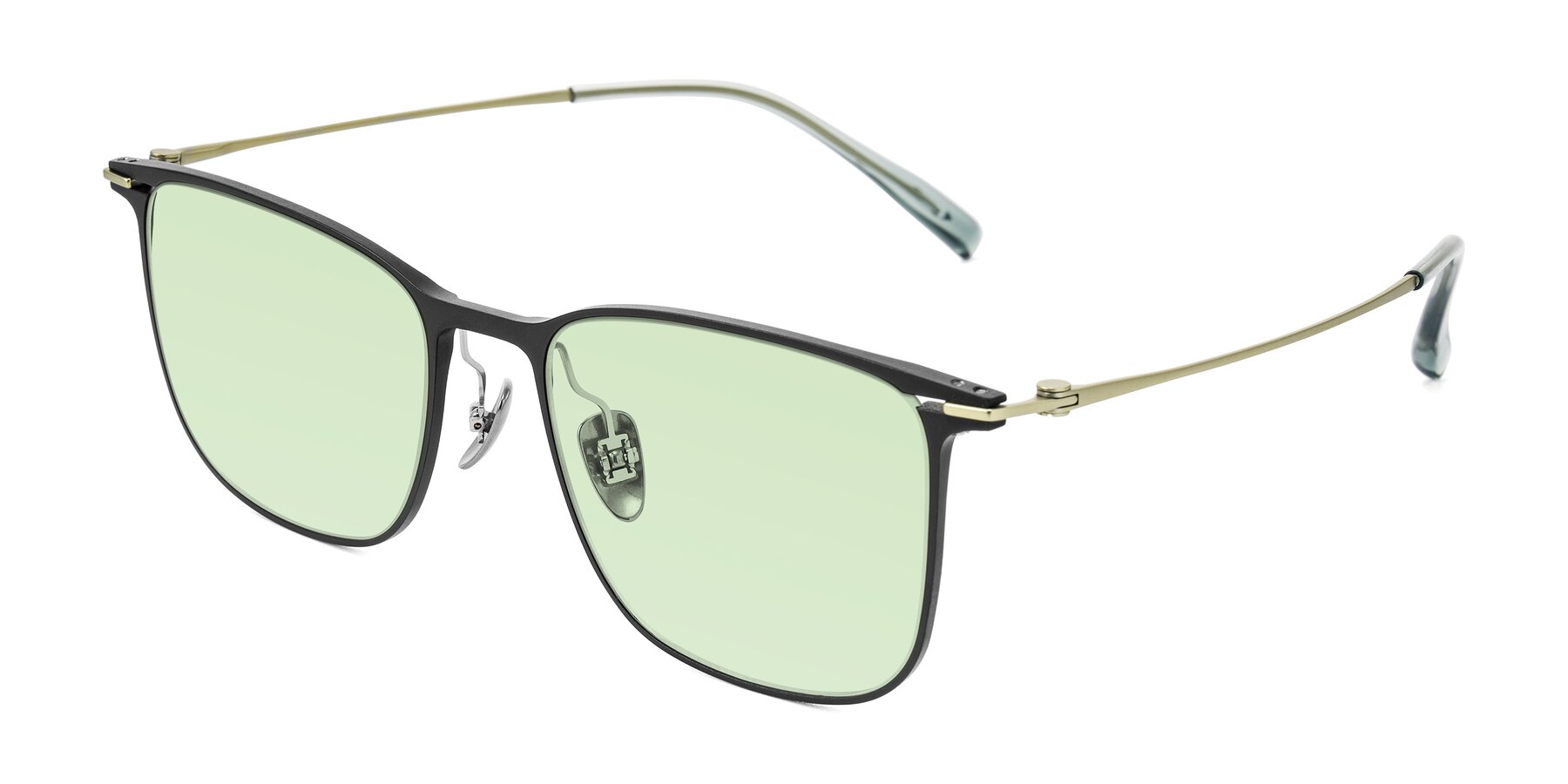 Angle of Moua in Black/Green with Light Green Tinted Lenses