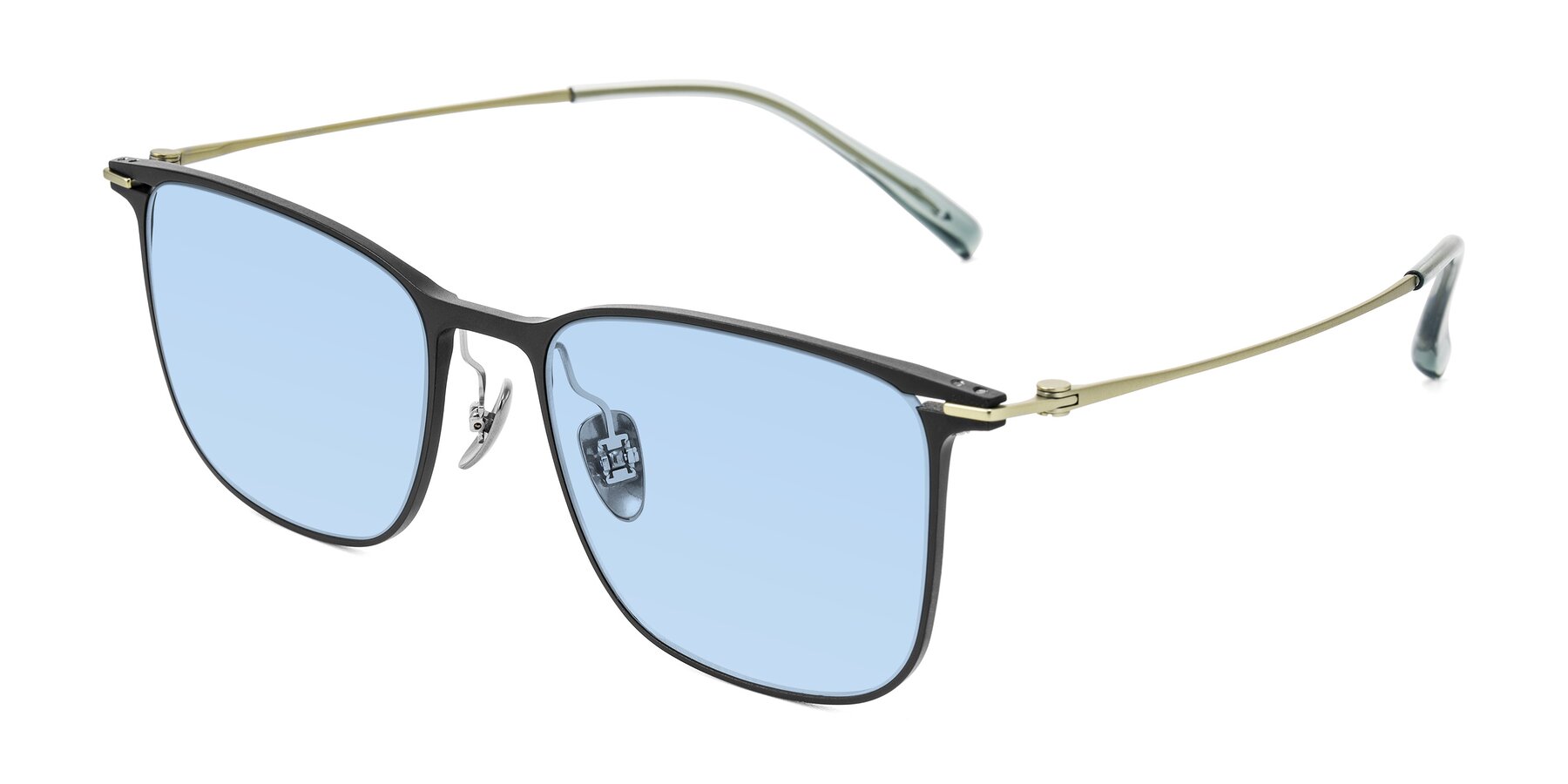 Angle of Moua in Black/Green with Light Blue Tinted Lenses