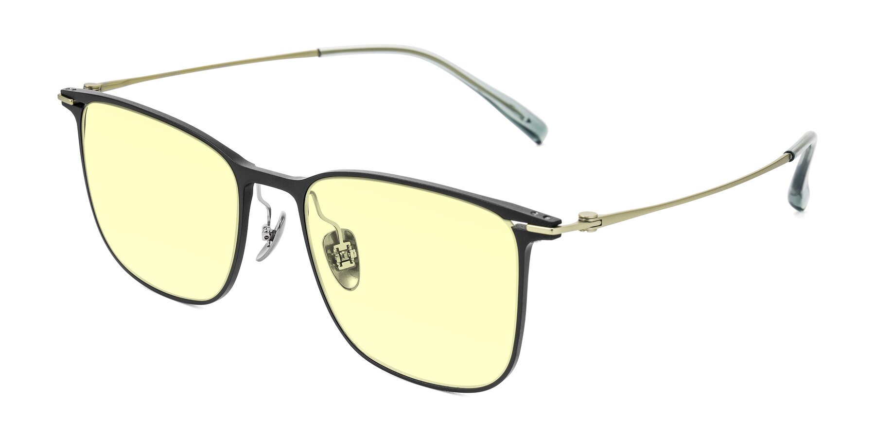 Angle of Moua in Black/Green with Light Yellow Tinted Lenses