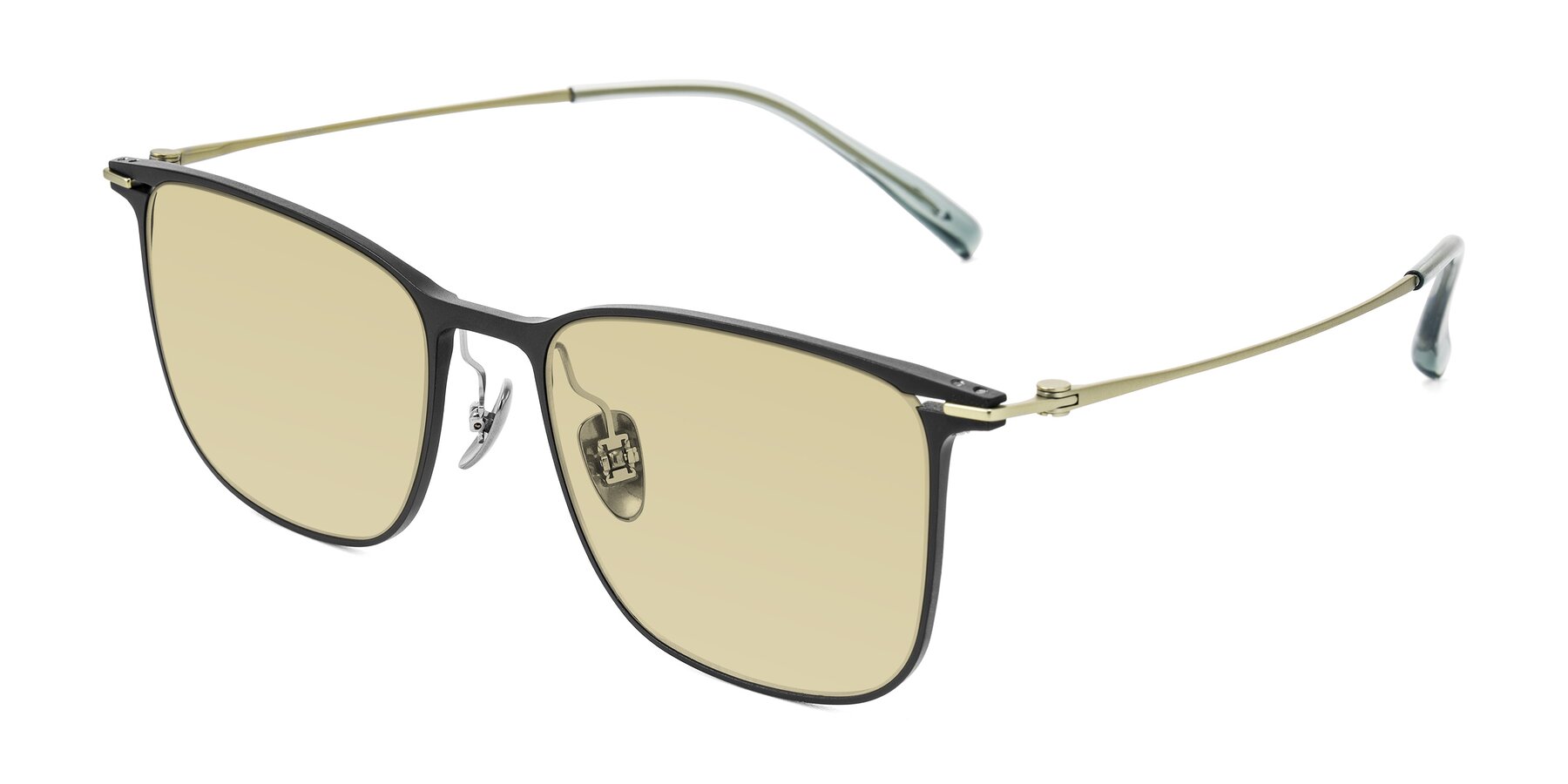 Angle of Moua in Black/Green with Light Champagne Tinted Lenses