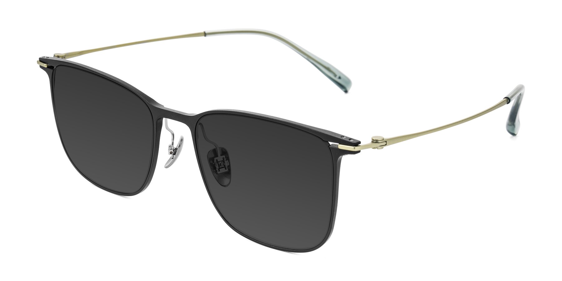 Angle of Moua in Black/Green with Gray Tinted Lenses