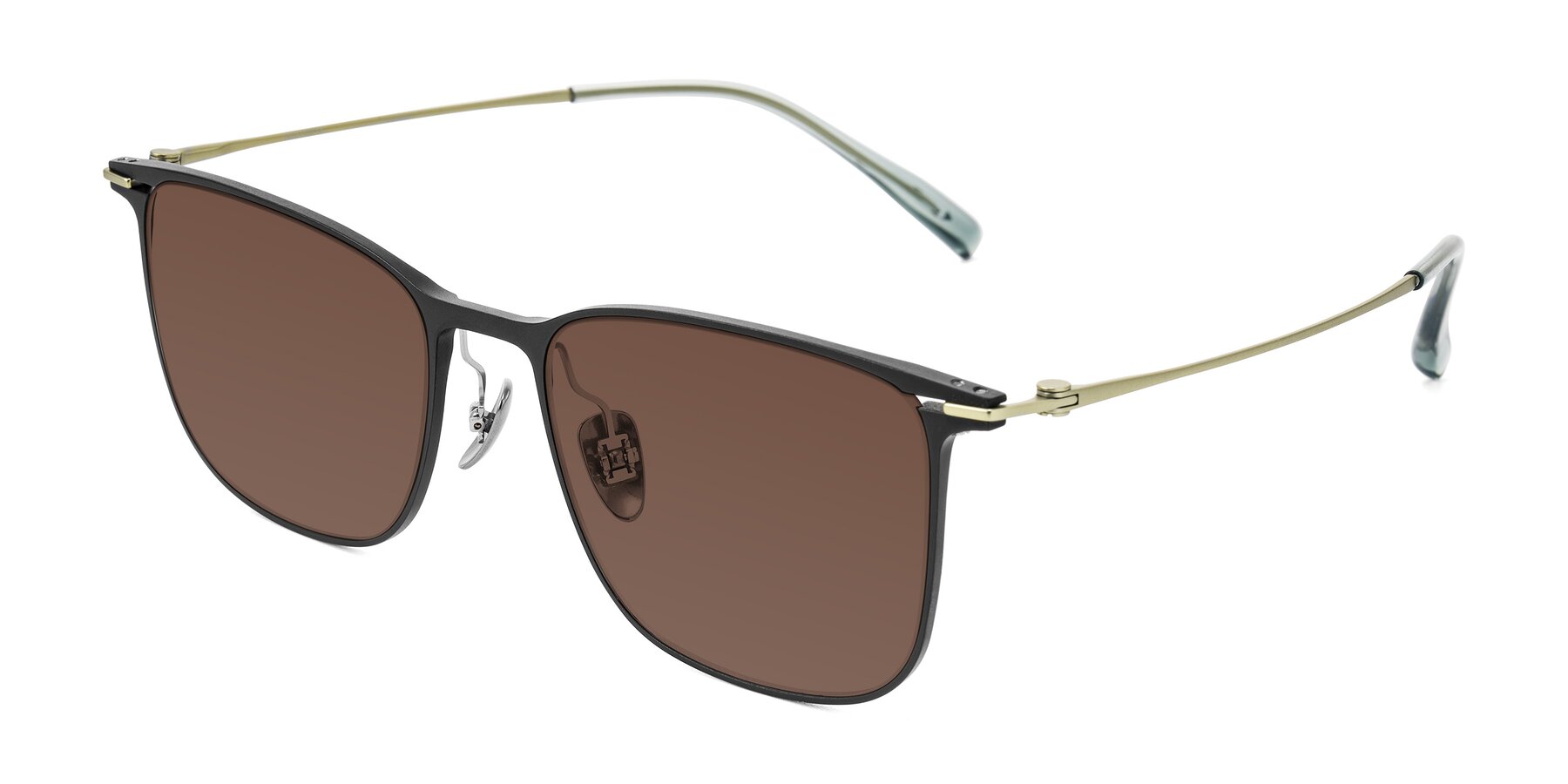 Angle of Moua in Black/Green with Brown Tinted Lenses