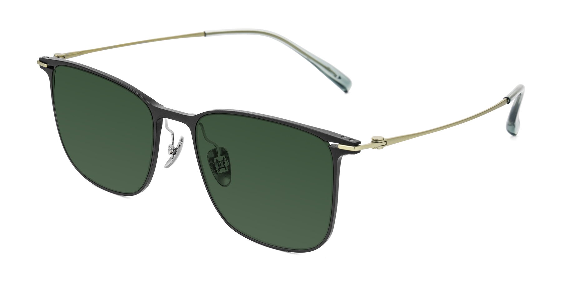Angle of Moua in Black/Green with Green Tinted Lenses