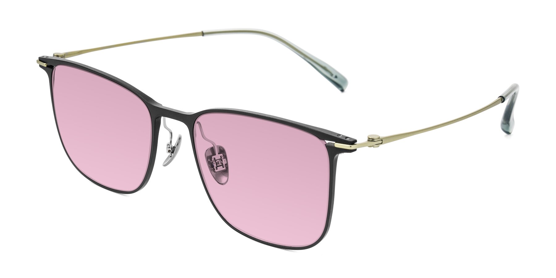 Angle of Moua in Black/Green with Light Wine Tinted Lenses