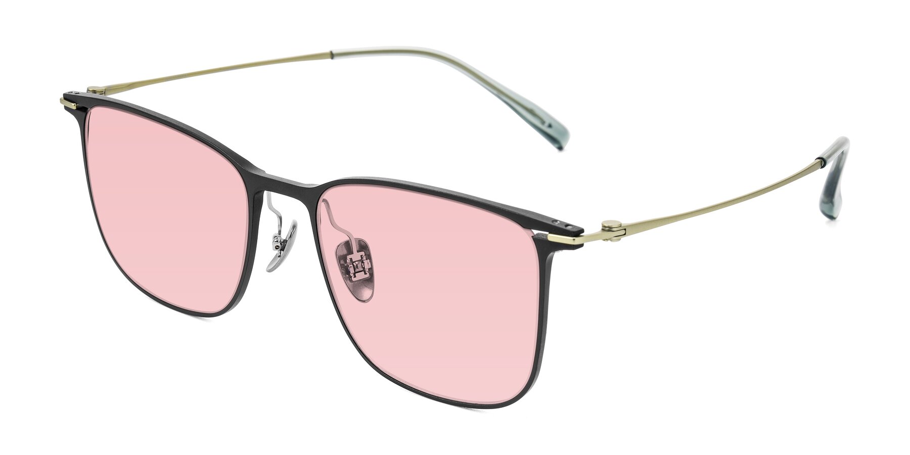 Angle of Moua in Black/Green with Light Garnet Tinted Lenses