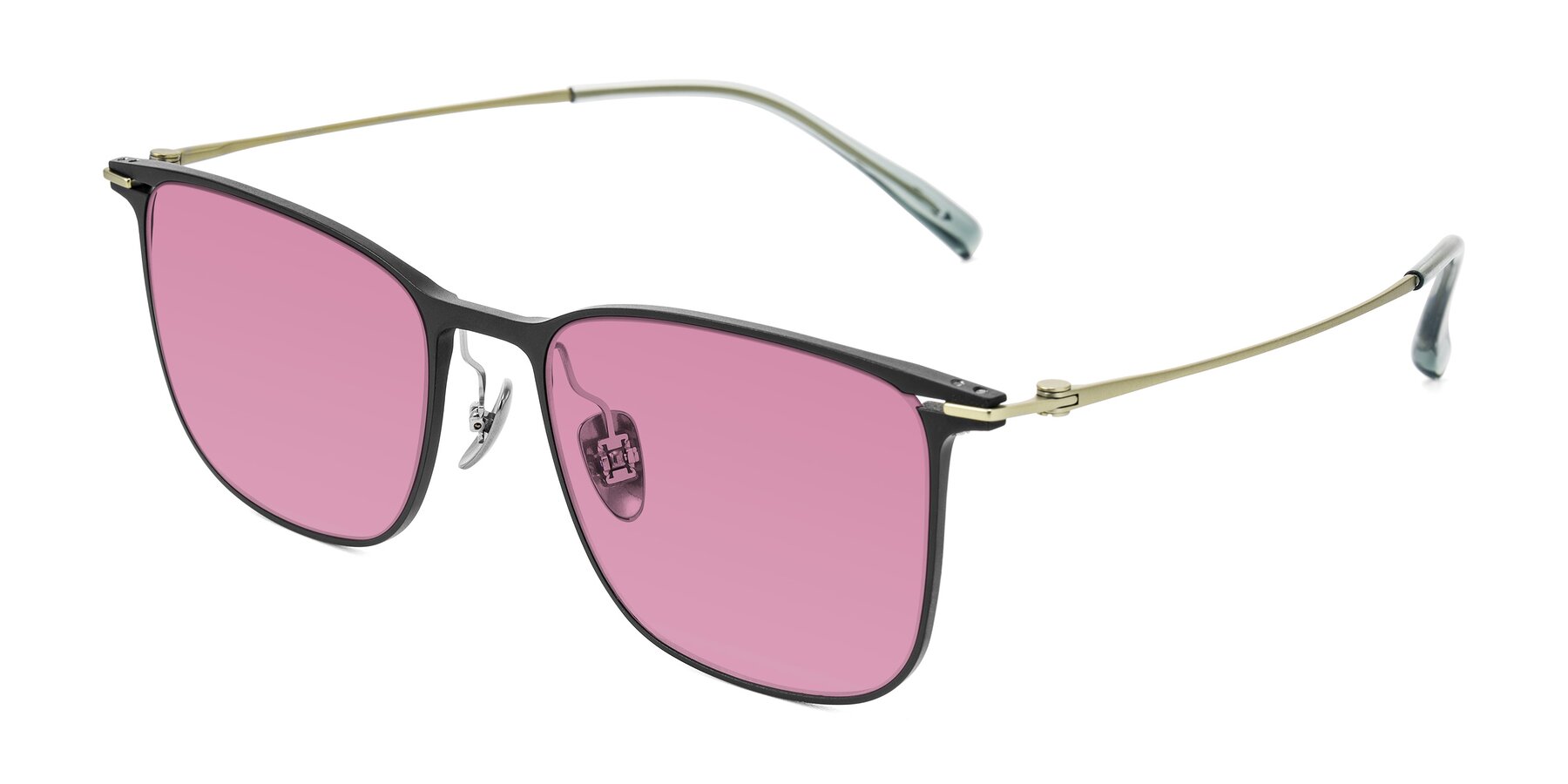 Angle of Moua in Black/Green with Medium Wine Tinted Lenses