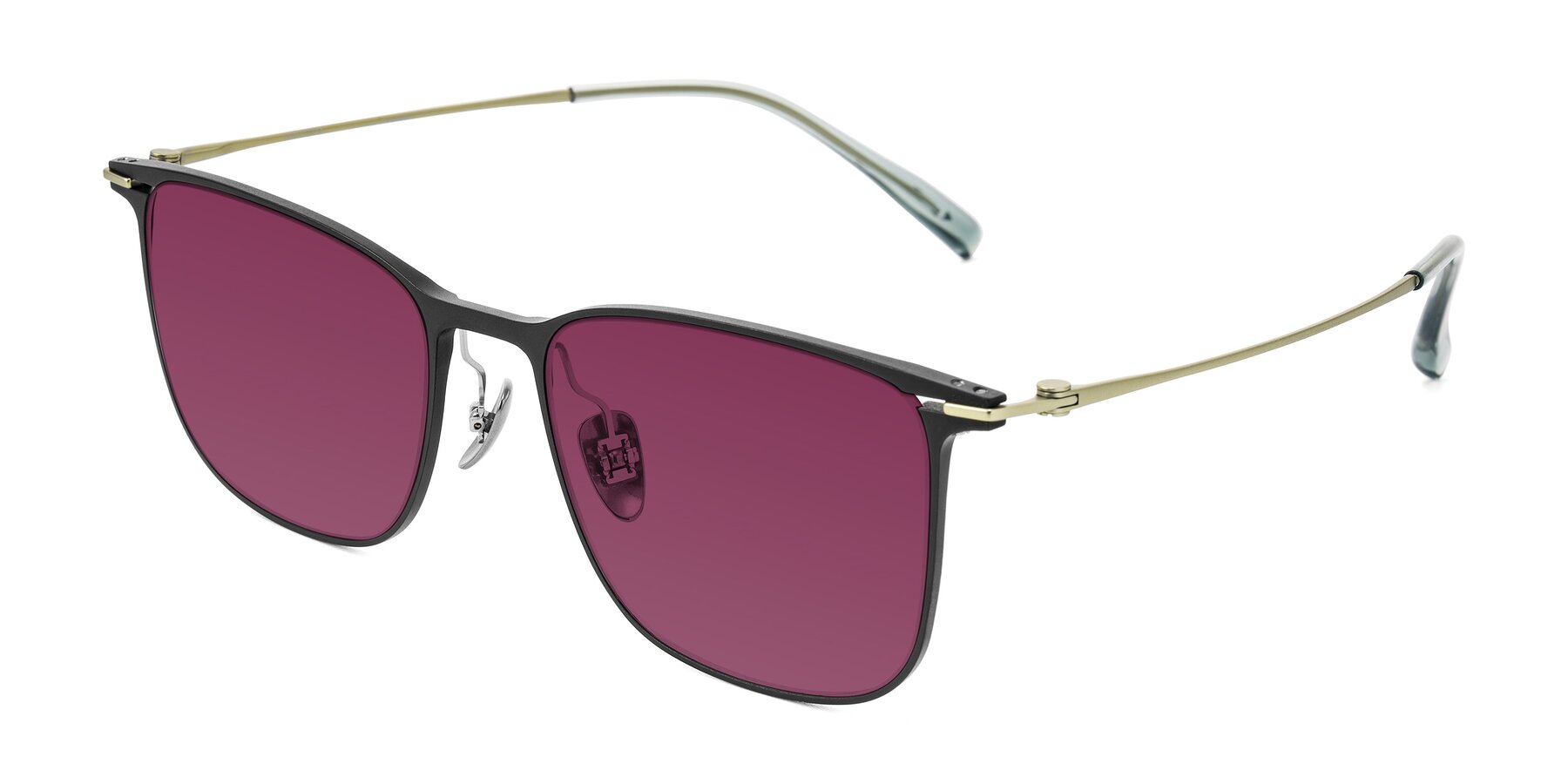 Angle of Moua in Black/Green with Wine Tinted Lenses