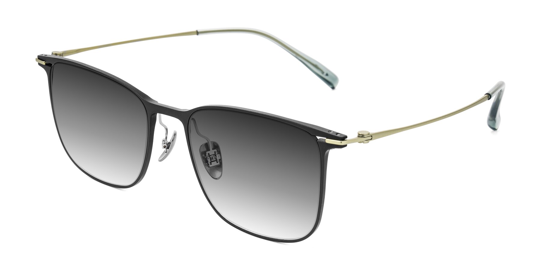 Angle of Moua in Black/Green with Gray Gradient Lenses