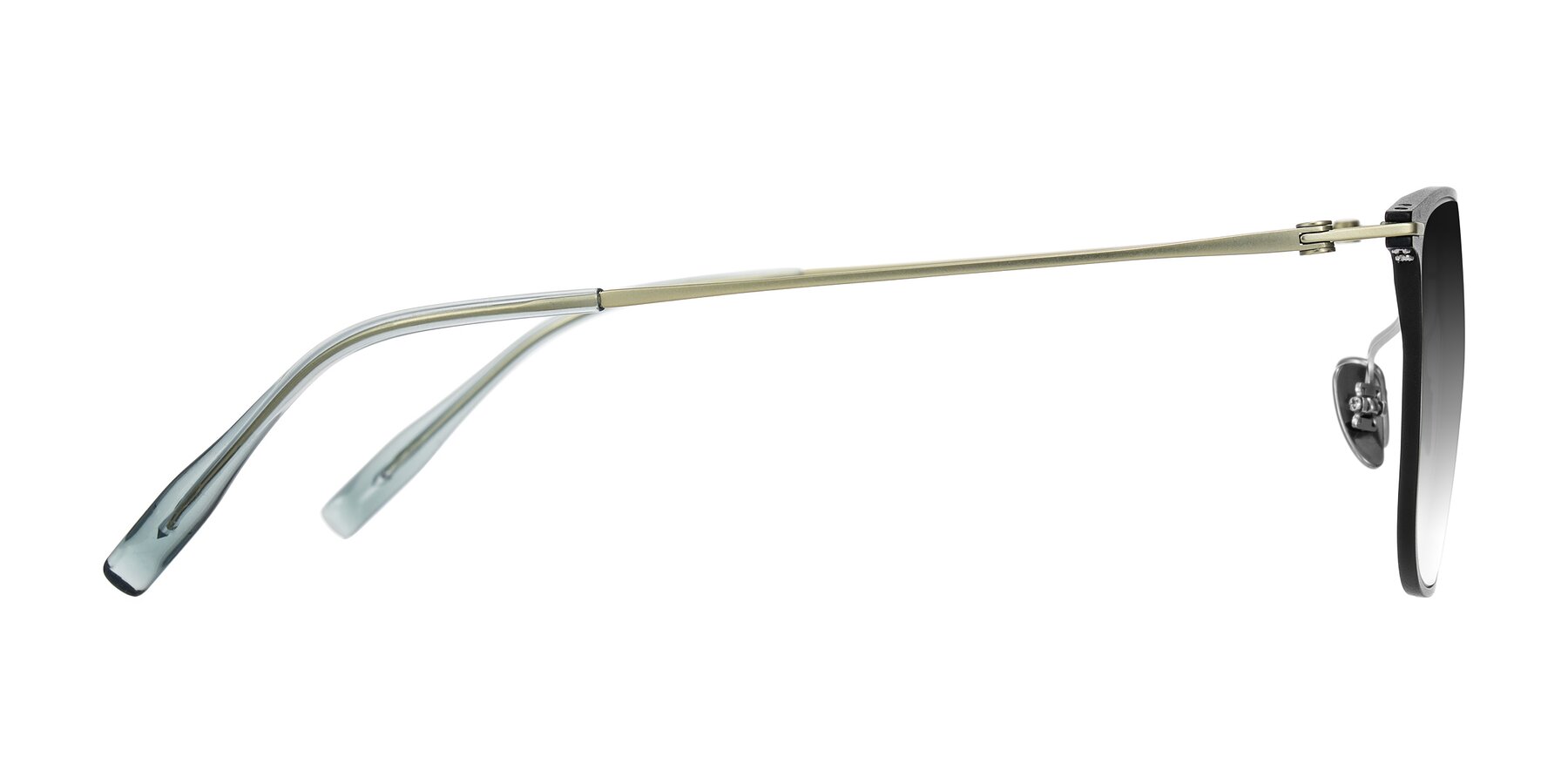 Side of Moua in Black/Green with Gray Gradient Lenses