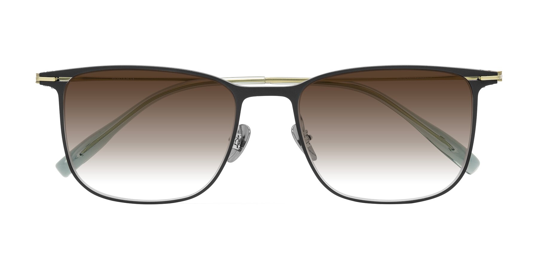 Folded Front of Moua in Black/Green with Brown Gradient Lenses