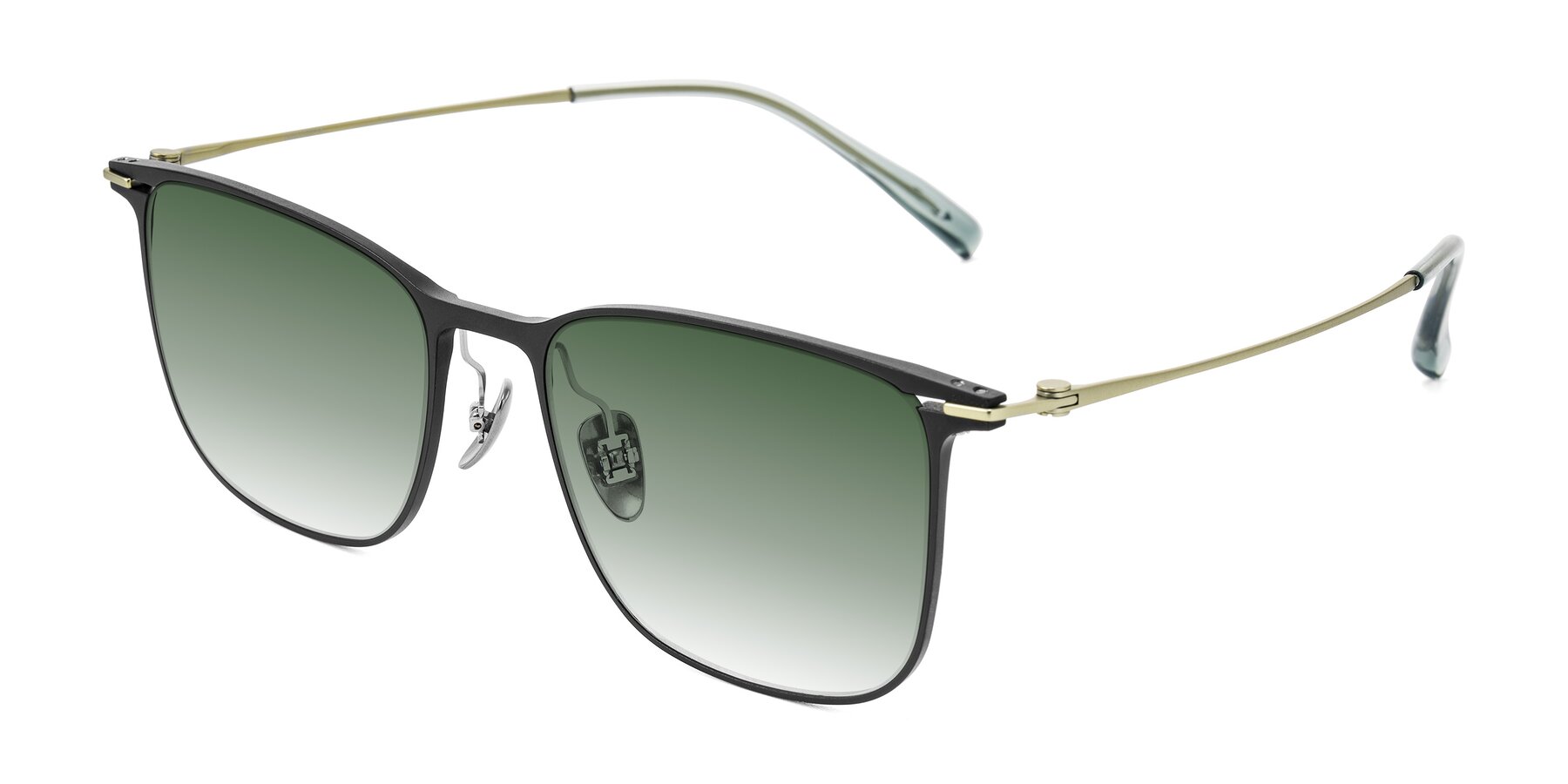Angle of Moua in Black/Green with Green Gradient Lenses