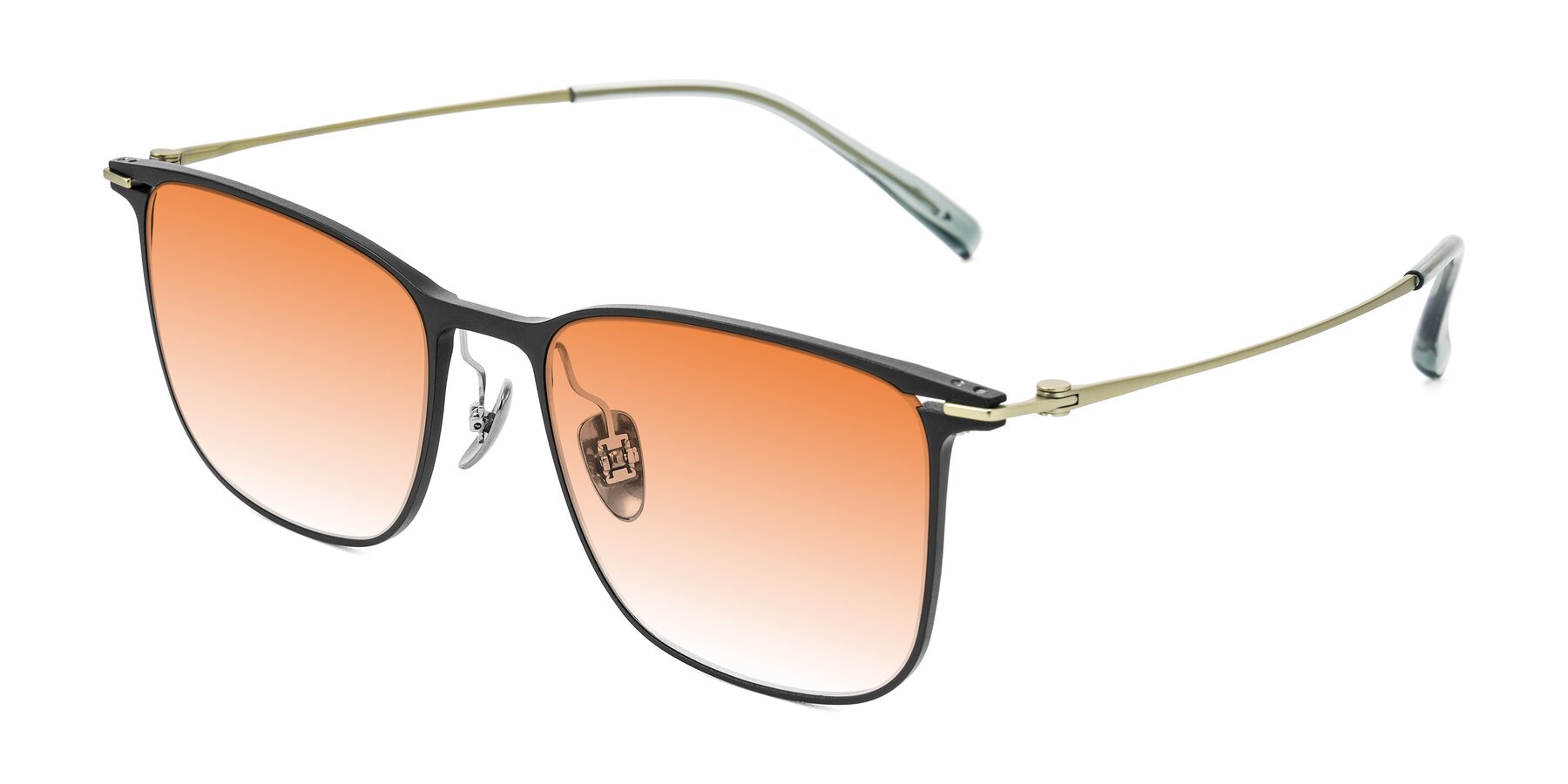 Angle of Moua in Black/Green with Orange Gradient Lenses