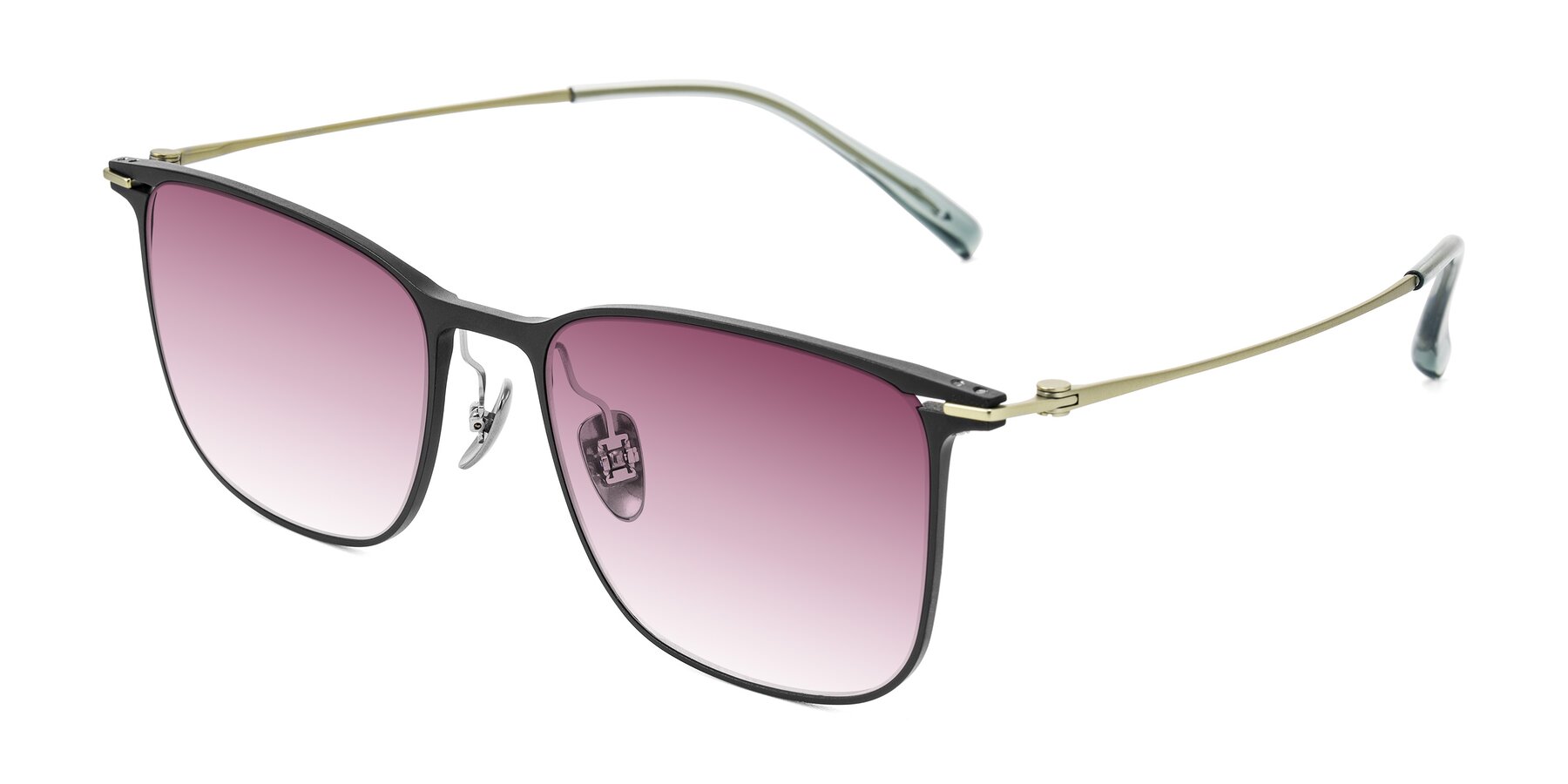 Angle of Moua in Black/Green with Wine Gradient Lenses