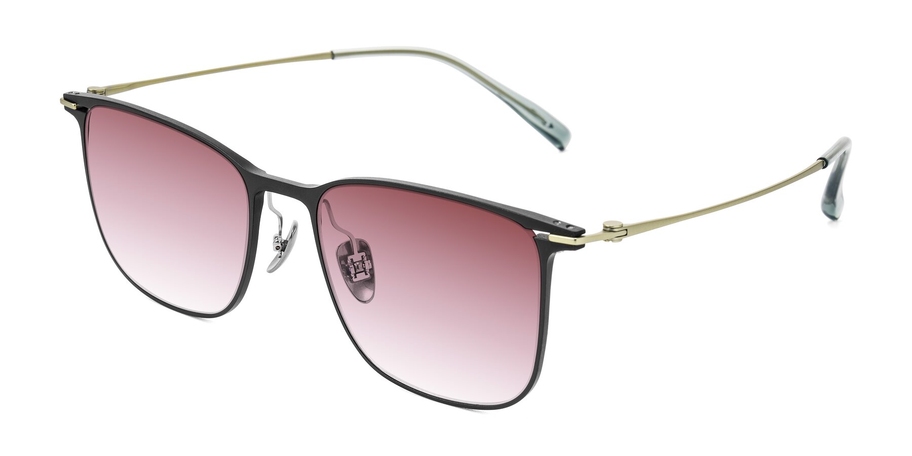 Angle of Moua in Black/Green with Garnet Gradient Lenses