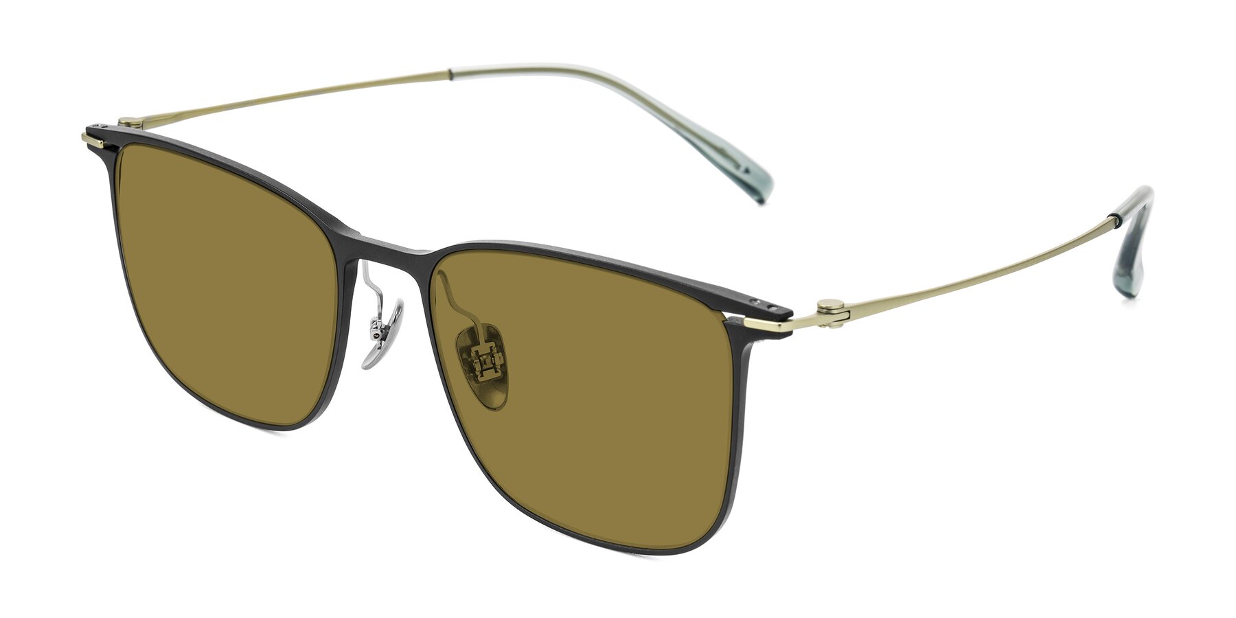 Angle of Moua in Black/Green with Brown Polarized Lenses