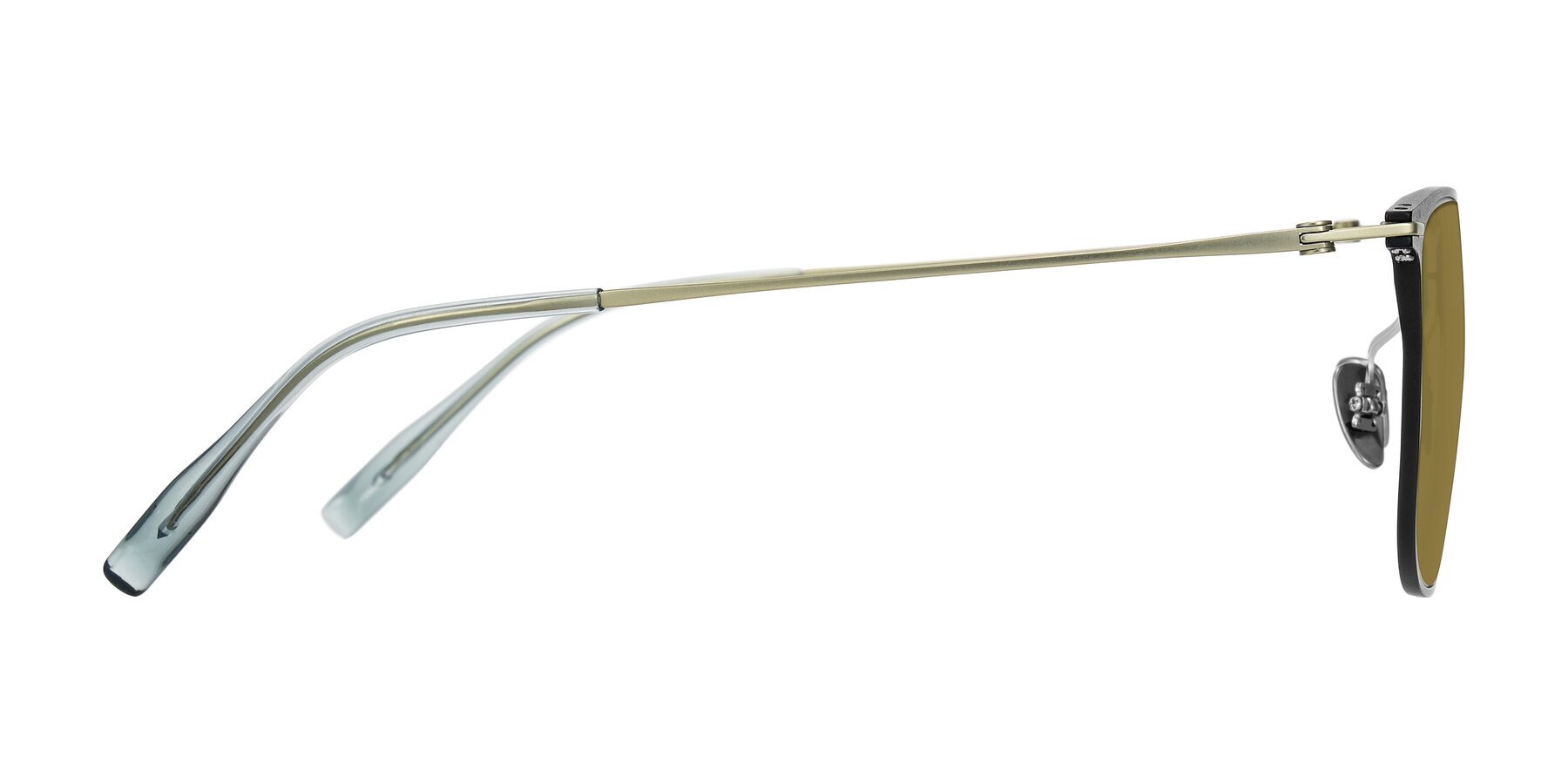 Side of Moua in Black/Green with Brown Polarized Lenses