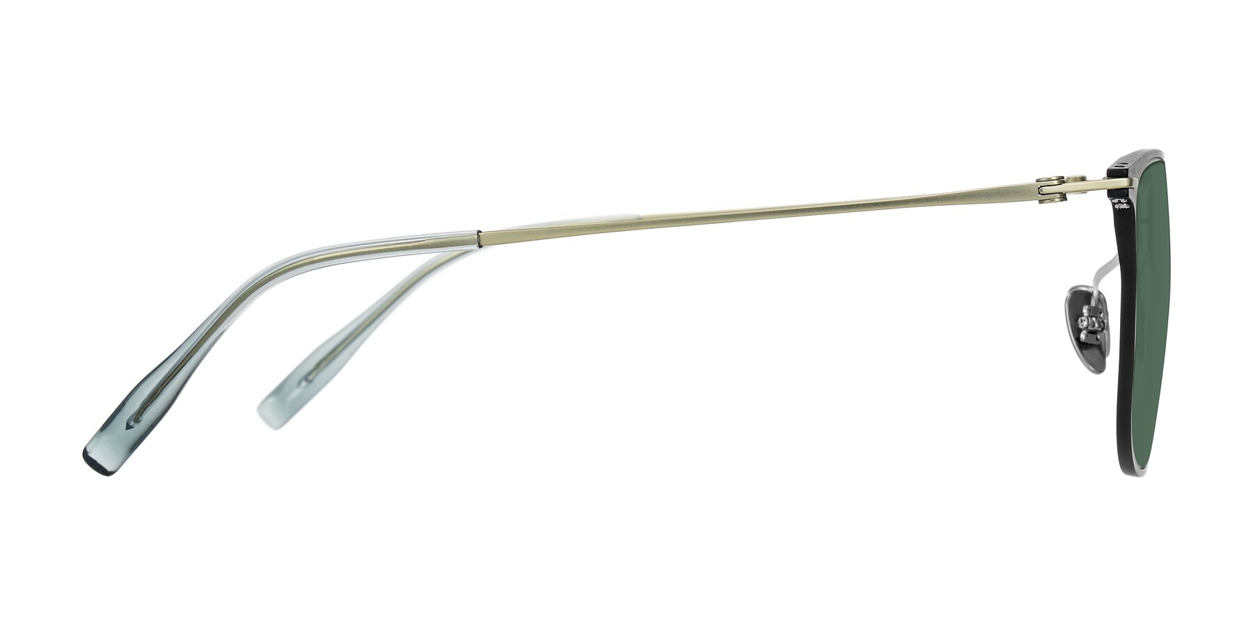 Side of Moua in Black/Green with Green Polarized Lenses