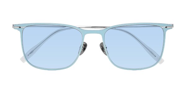 Front of Moua in Pastel Blue/Silver