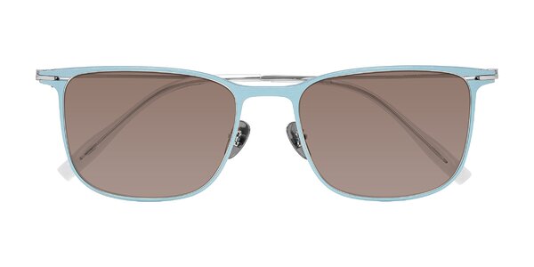 Front of Moua in Pastel Blue/Silver