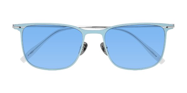 Front of Moua in Pastel Blue/Silver