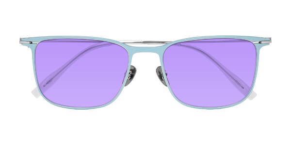 Front of Moua in Pastel Blue/Silver