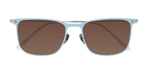 Front of Moua in Pastel Blue/Silver