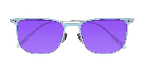 Front of Moua in Pastel Blue/Silver