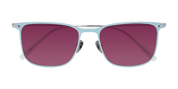 Front of Moua in Pastel Blue/Silver