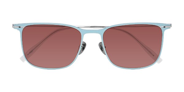 Front of Moua in Pastel Blue/Silver