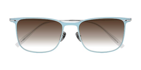 Front of Moua in Pastel Blue/Silver