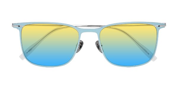 Front of Moua in Pastel Blue/Silver