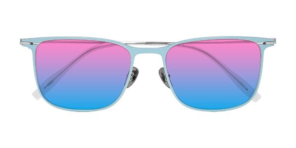 Front of Moua in Pastel Blue/Silver