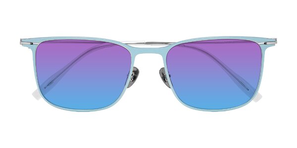 Front of Moua in Pastel Blue/Silver