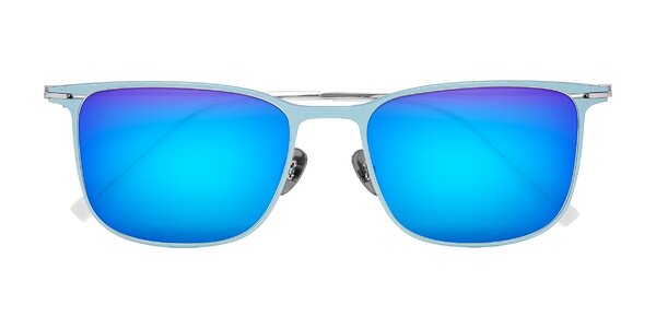 Front of Moua in Pastel Blue/Silver
