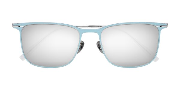 Front of Moua in Pastel Blue/Silver