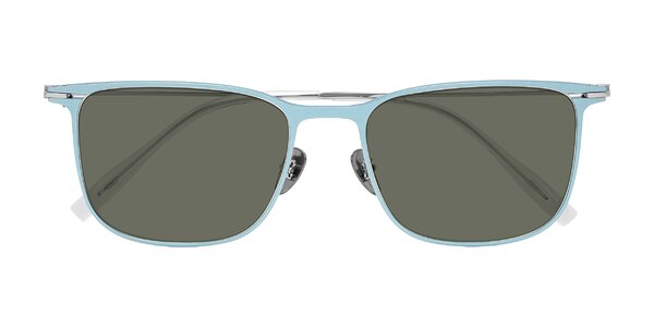 Front of Moua in Pastel Blue/Silver