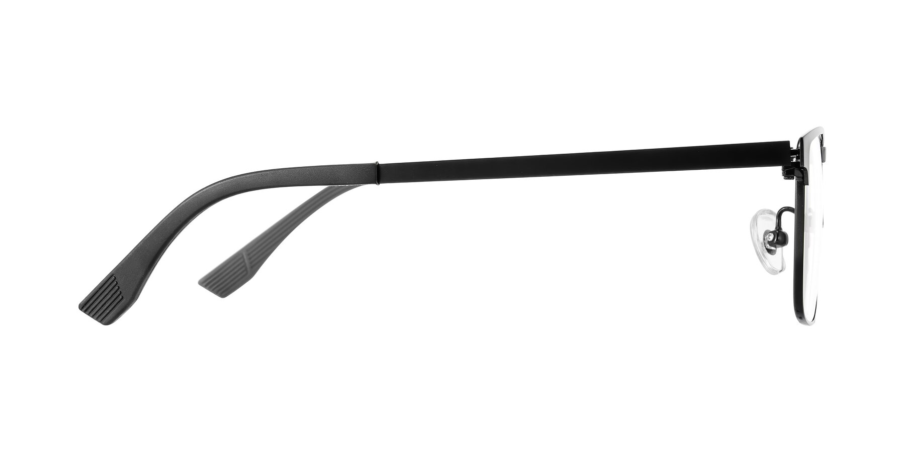 Side of Leeth in Black with Clear Eyeglass Lenses