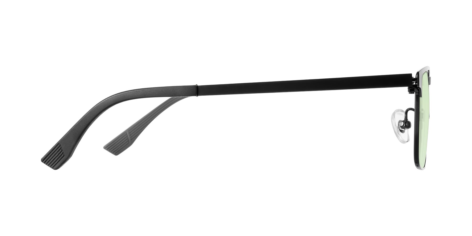 Side of Leeth in Black with Light Green Tinted Lenses
