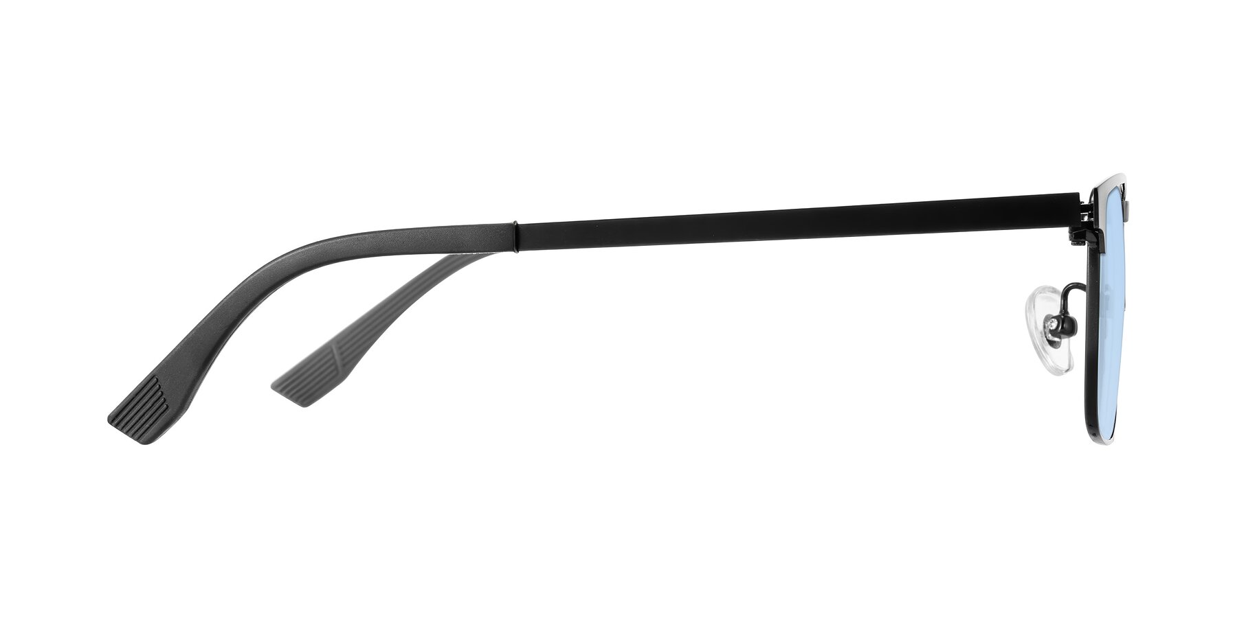 Side of Leeth in Black with Light Blue Tinted Lenses