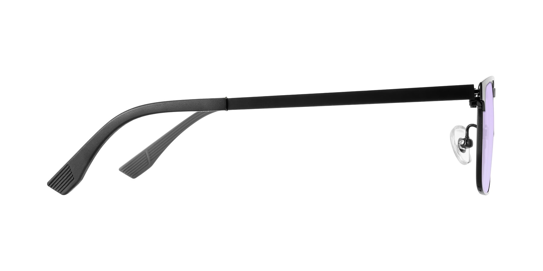 Side of Leeth in Black with Light Purple Tinted Lenses