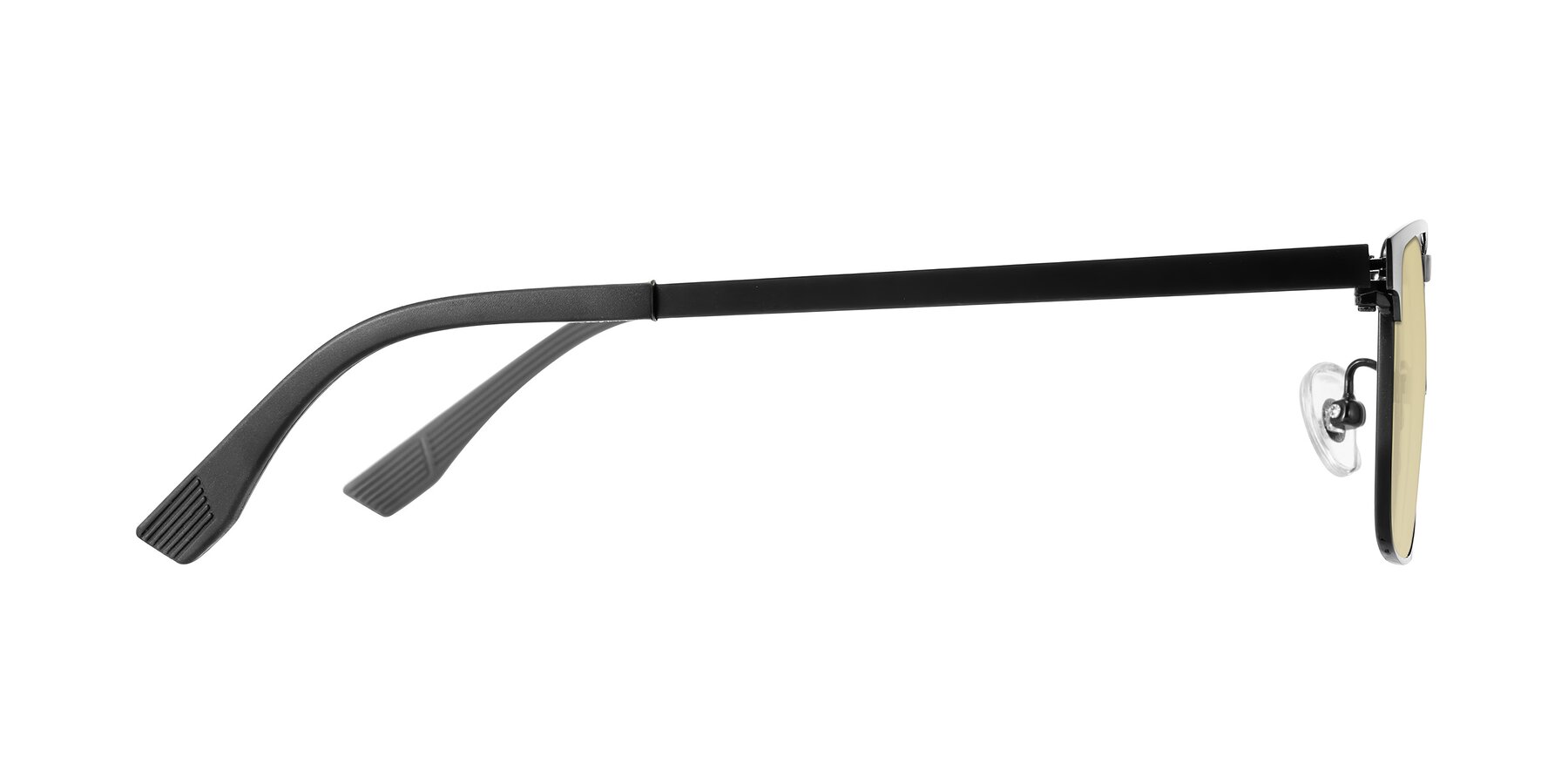 Side of Leeth in Black with Light Champagne Tinted Lenses