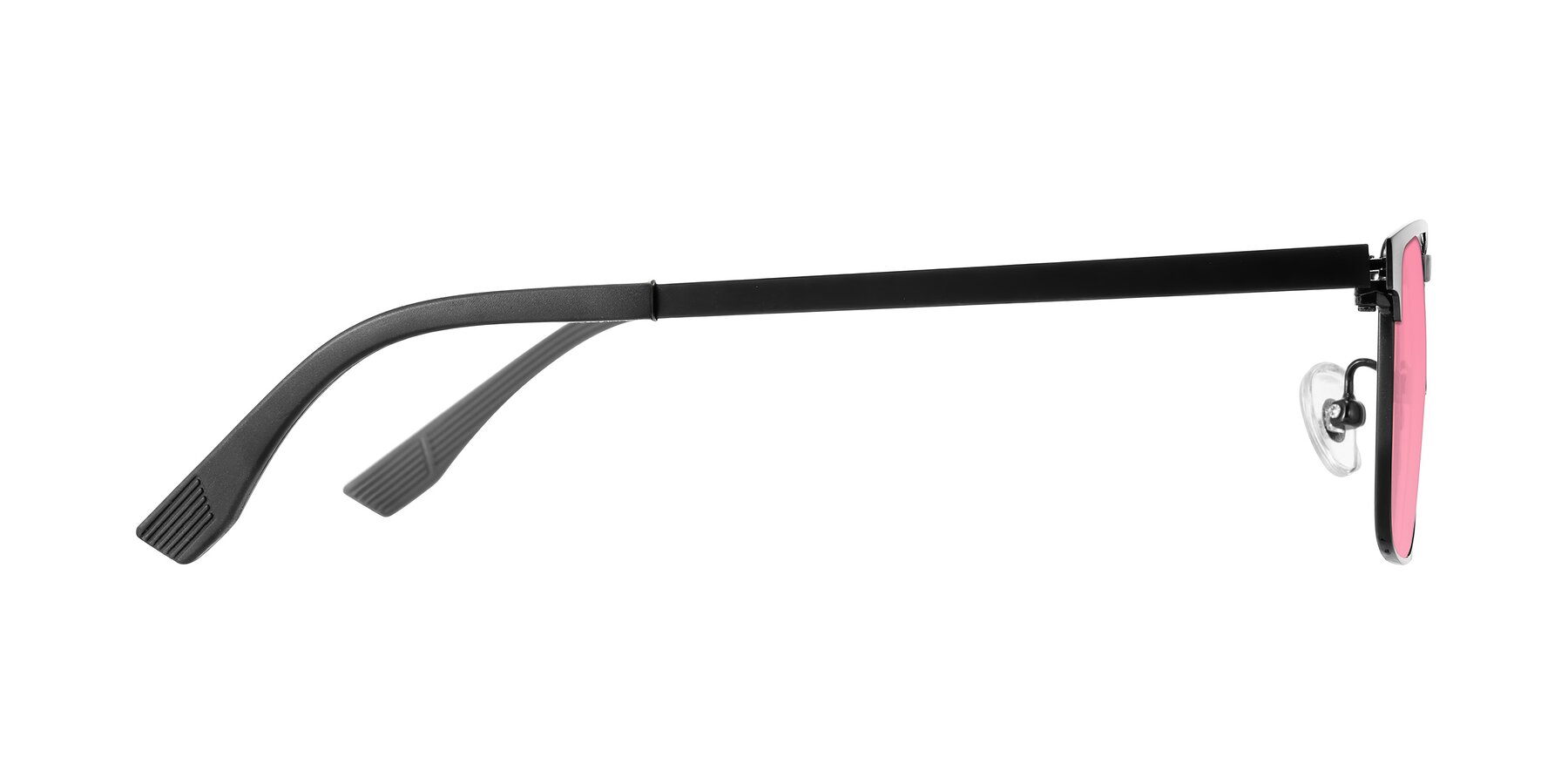 Side of Leeth in Black with Pink Tinted Lenses