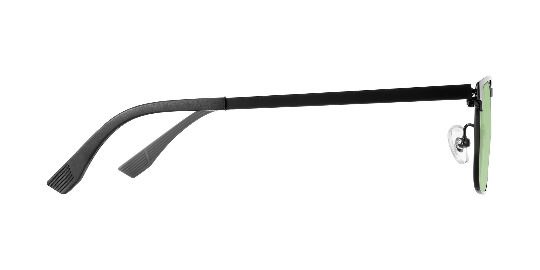 Side of Leeth in Black with Medium Green Tinted Lenses