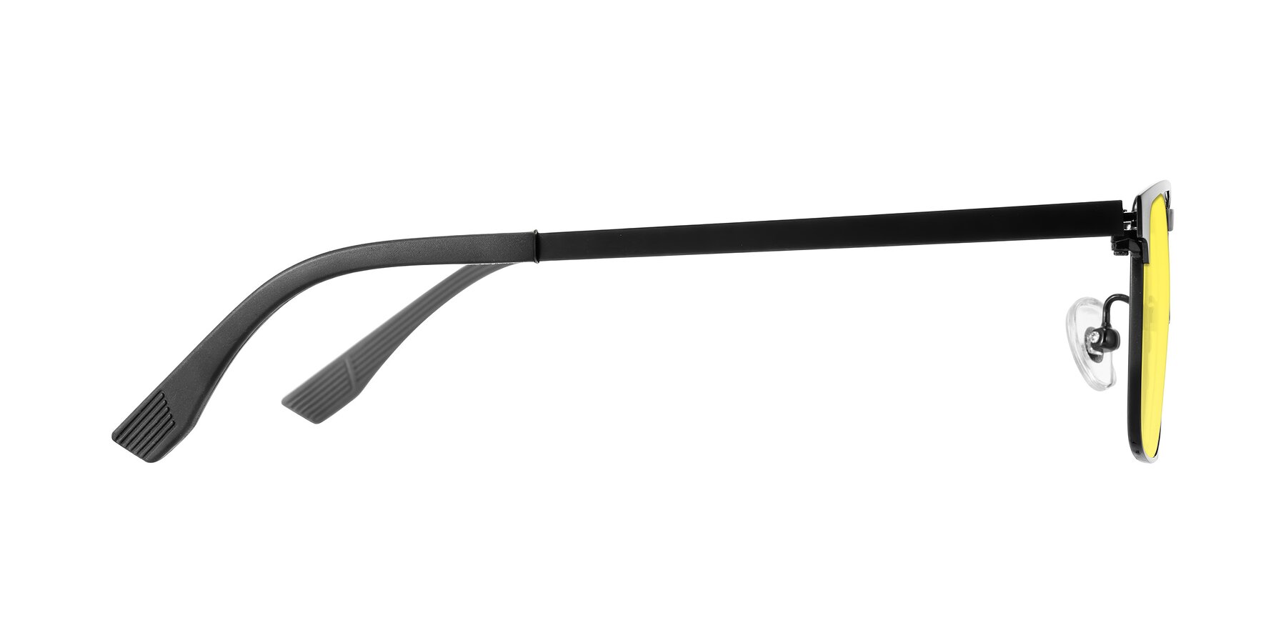 Side of Leeth in Black with Medium Yellow Tinted Lenses