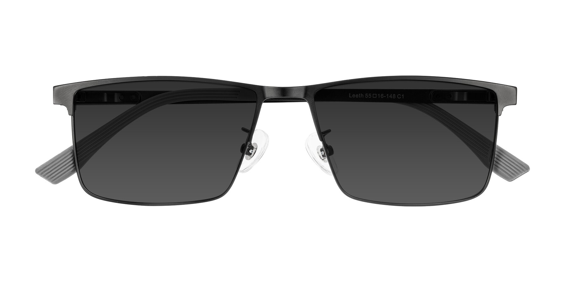 Folded Front of Leeth in Black with Gray Tinted Lenses