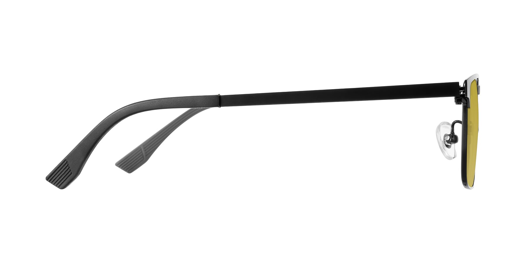 Side of Leeth in Black with Champagne Tinted Lenses