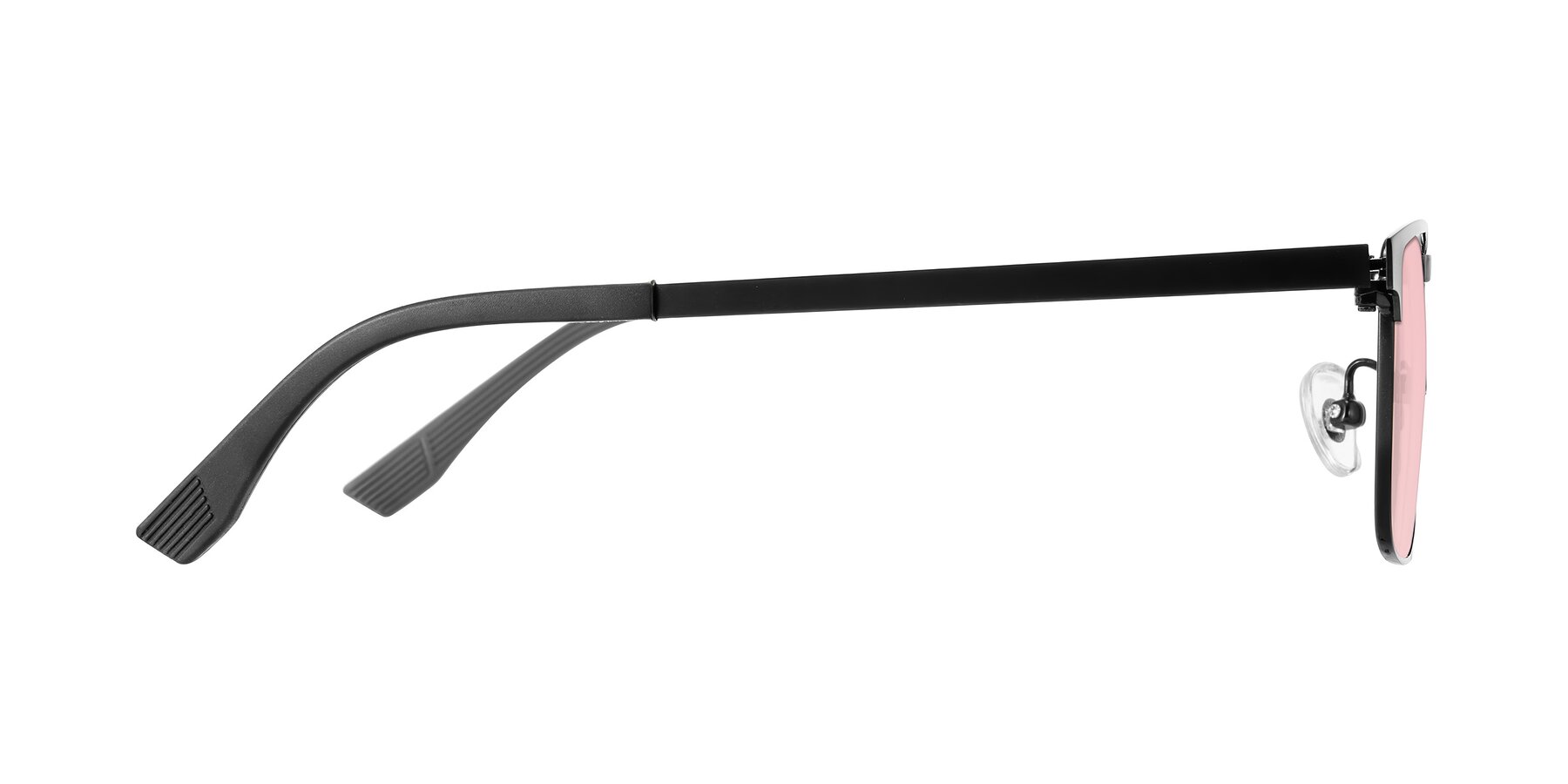 Side of Leeth in Black with Light Garnet Tinted Lenses